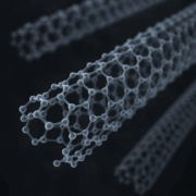 Graphic representation of carbon nanotubes, one of the nanotechnologies used in building materials.