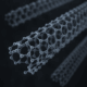 Graphic representation of carbon nanotubes, one of the nanotechnologies used in building materials.