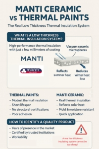 low thickness thermal insulation system