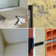 Collage con esempi di ponti termici, muffa, degrado delle murature, davanzale isolato e fissaggio meccanico di una parete: aspetti da valutare nel confronto tra materiali isolanti.